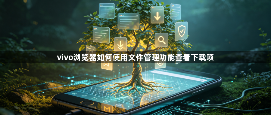 vivo浏览器如何使用文件管理功能查看下载项1