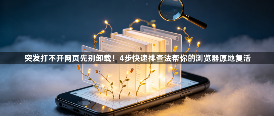 突发打不开网页先别卸载！4步快速排查法帮你的浏览器原地复活1