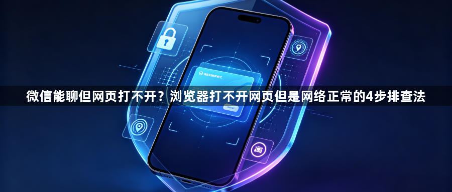 微信能聊但网页打不开？浏览器打不开网页但是网络正常的4步排查法1