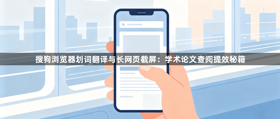 搜狗浏览器划词翻译与长网页截屏：学术论文查阅提效秘籍1