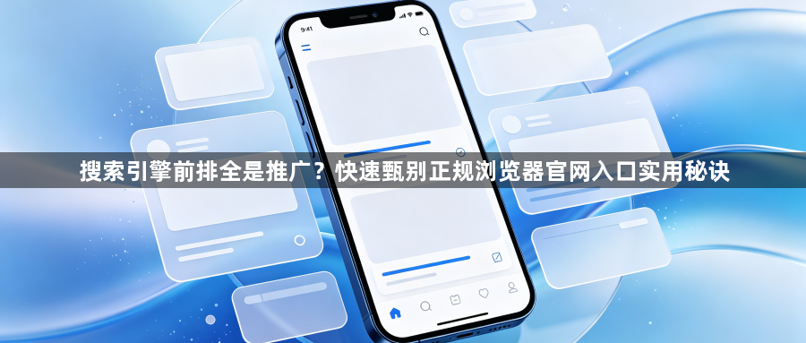 搜索引擎前排全是推广？快速甄别正规浏览器官网入口实用秘诀1