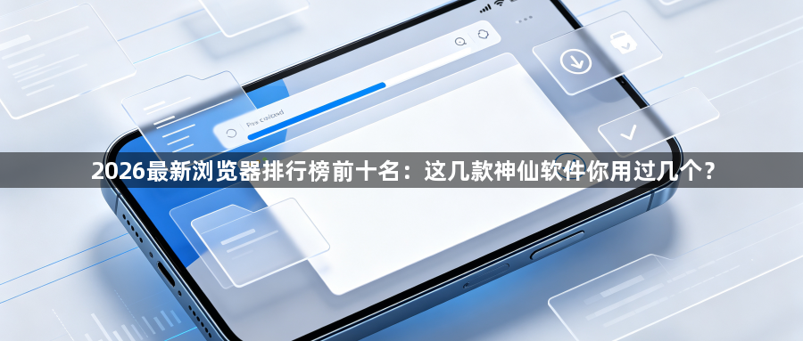 2026最新浏览器排行榜前十名：这几款神仙软件你用过几个？1
