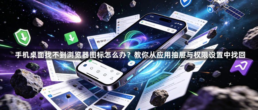 手机桌面找不到浏览器图标怎么办？教你从应用抽屉与权限设置中找回1